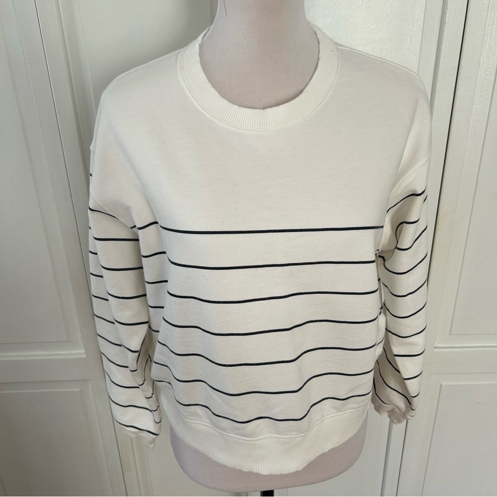 American Eagle Outfitters AE Relaxed Fit Striped Sweatshirt S